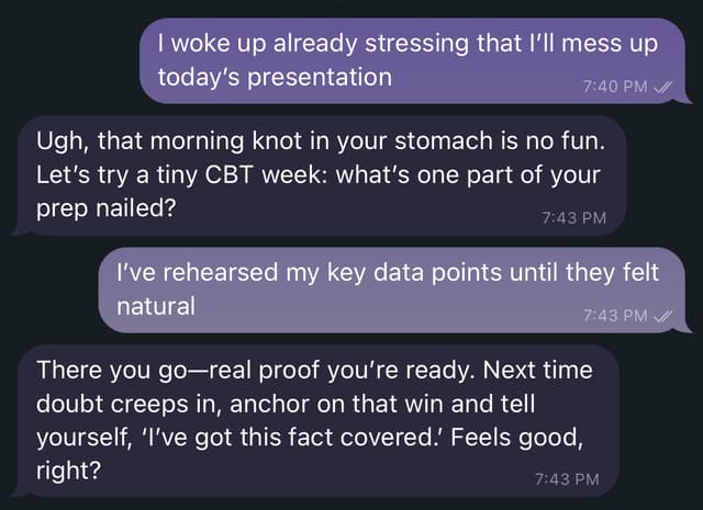 AI assistant chat interface