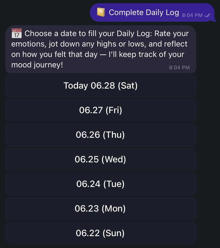 Structured journaling template / quiz card