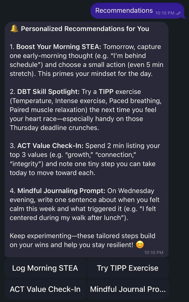 Personalized recommendation cards